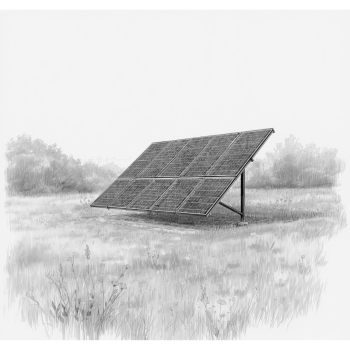 Solarthermie auf Wiese